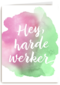 harde werker op aquarel