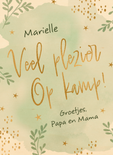 Veel plezier op kamp papa mama