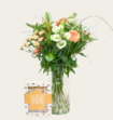 Boeket Bloemen Bright Blossom Met New Home Snoepmix