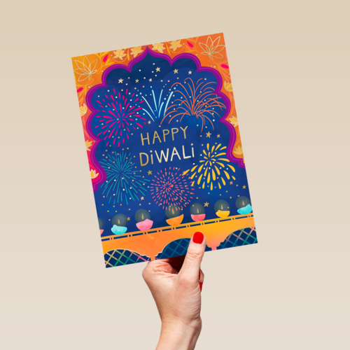 Happy Divali vuurwerk