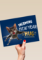 nieuwjaarskaart hip incoming new year hug
