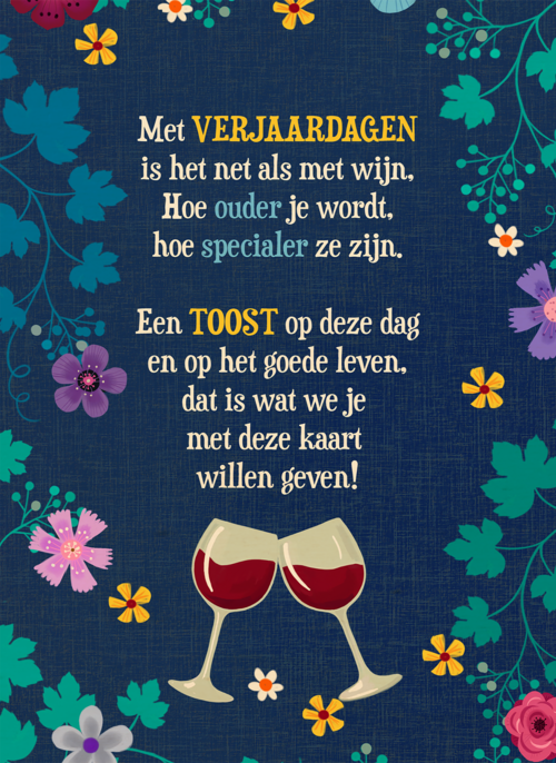Houten Kaart Verjaardagskaarten | Verjaardagskaart Het Is Net Als Met Wijn