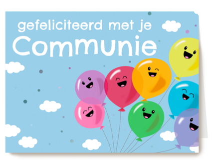 ylva svensson communiekaart met ballonnen