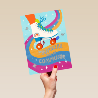 Communie proficiat rolschaats