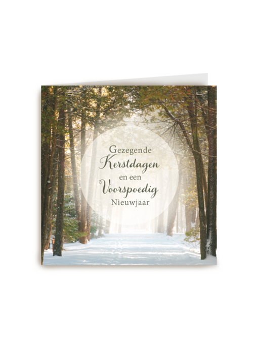 Kerstkaart Bos religieus
