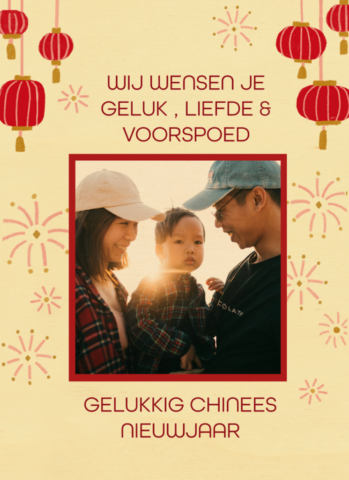 Gelukkig chinees nieuwjaar fotokaart