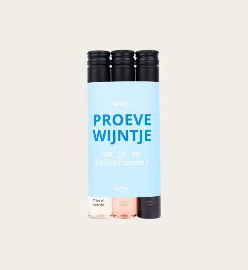 Een proevewijntje om je te feliciteren