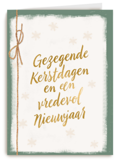 Kerstkaart religieus gezegende kerstdagen