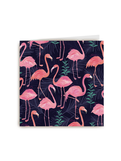 Kaart | Hallmark | Zomaar | Vers Van De Pers Kaart Met Meerdere Een Roze Flamingo