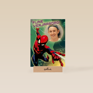 Fotokaart verjaardag Spiderman