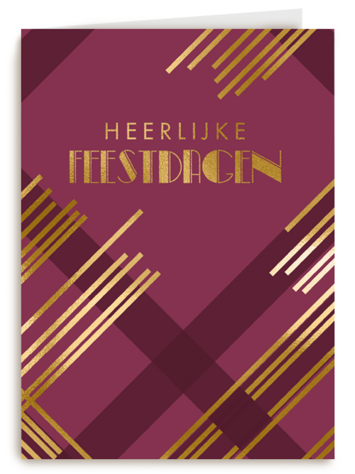 Stijlvolle rode kerstkaart