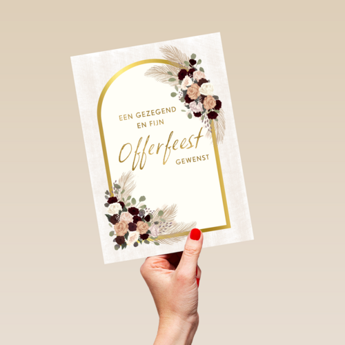 offerfeest kaart bloemen