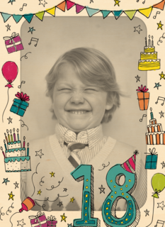 fotokaart 18 jaar geworden