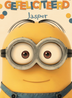 Despicable Me minion dave met bril Gefelicitieerd