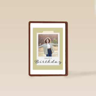 Happy Birthday fotokaart polaroid