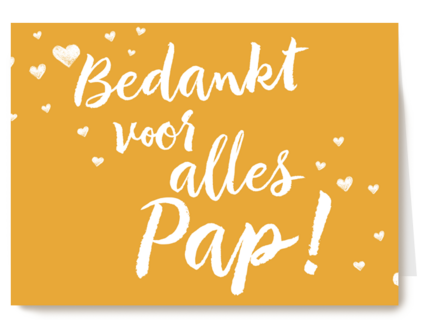 Vaderdag kaart bedankt voor alles pap