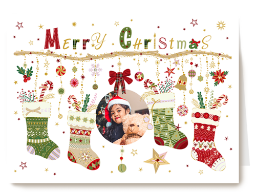 Kerstkaart Hallmark | Turnowsky Kerstmis Fotokaart Met Kerstsok