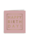 monmon kaart met een een gouden happy birthday wens