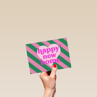 Happy New Home Groen Roze hart