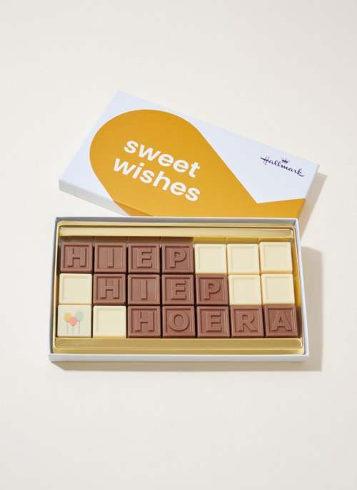 Chocotelegram Hiep Hiep Hoera | Hallmark Cadeau Chocolade |