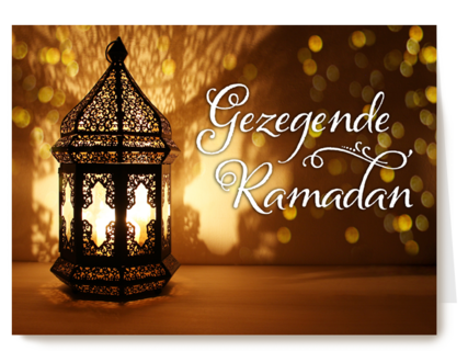 Eid Mubarak kaart met gezegende Ramadan