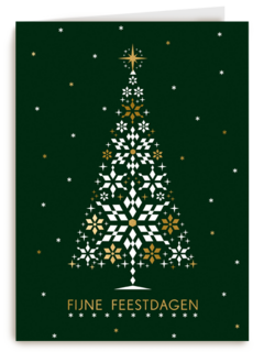 Kerstkaart zakelijk Stijlvolle kerstboom