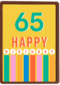 Kleurige 65 jaar verjaardagskaart