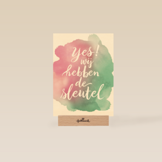 watercolor yes wij hebben de sleutel