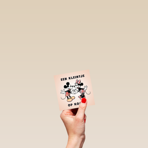 Een kleintjte op komst Mickey en Minnie Mouse