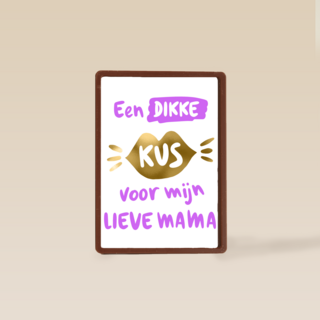 moederdag kaart een dikke kus voor mijn lieve mama