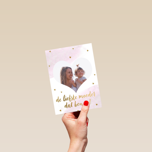 fotokaart moederdag de liefste moeder dat ben jij