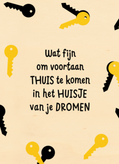 verhuisd kaart huisje van je dromen