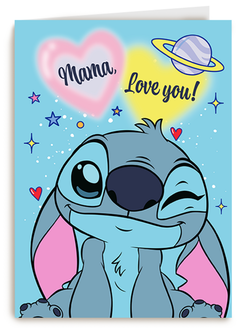 Kaart Hallmark | Moederdag | Stitch Mama Love You Wink