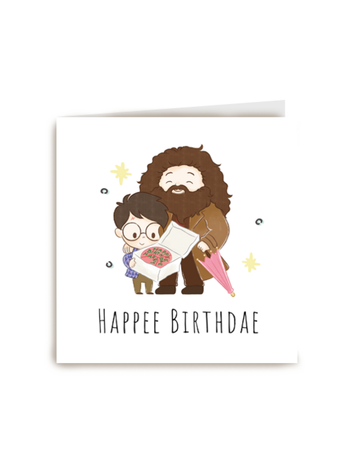 Harry Potter Hagrid en Harry verjaardagskaart