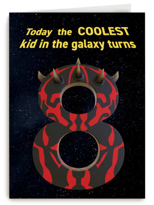 Star Wars verjaardagskaart 8 jaar