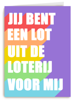 Liefde kaart lot uit de loterij
