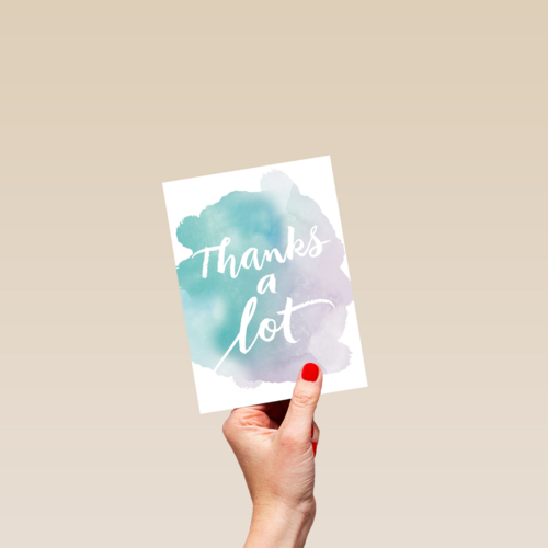 thanks a lot watercolor
