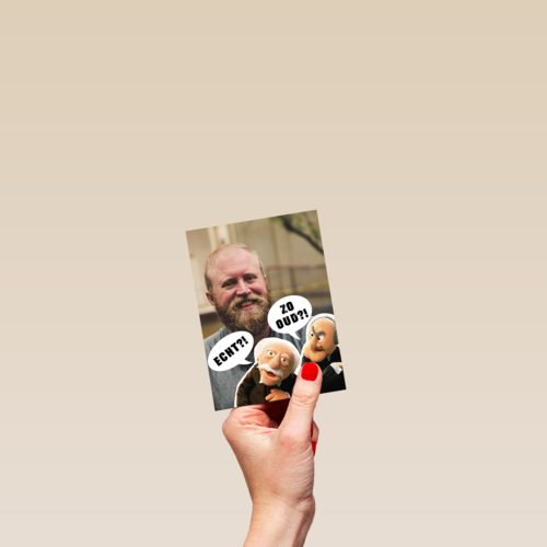 verjaardag kaart muppets foto waldorf statler