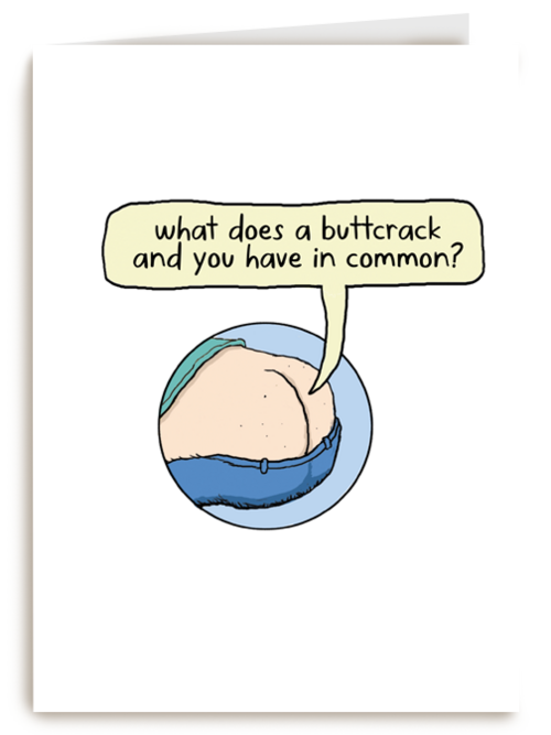 Verjaardagskaart grappig buttcrack