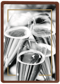 champagne glazen met goud randje