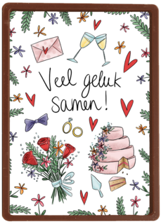 Trouwdagkaart Veel geluk samen Matia Studio