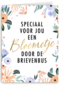 kaart klassiek een bloemetje door de brievenbus