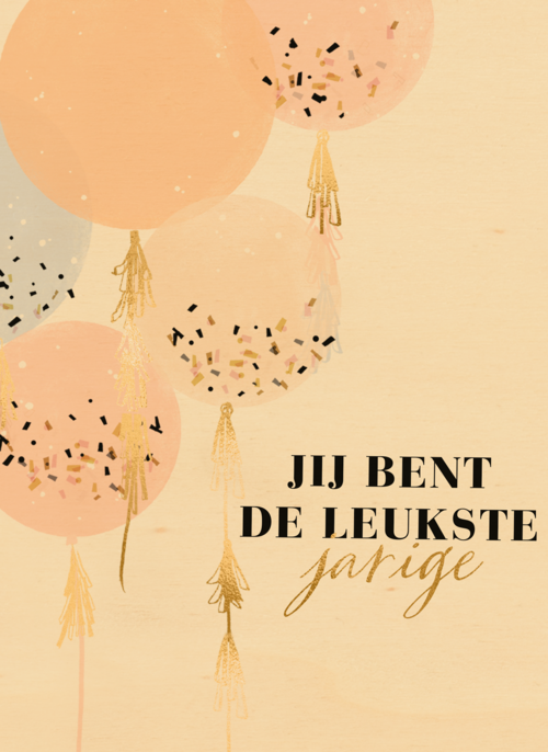Houten Kaart Verjaardagskaarten | Verjaardag Kaart Stijlvol Jij Bent De Leukste Jarige