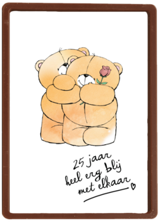 Huwelijkskaart al 25 jaar heel erg blij met elkaar forever friends