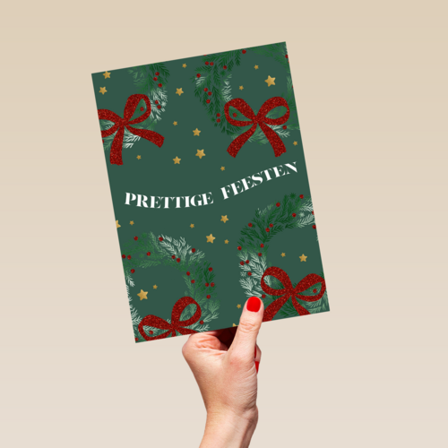 prettige feesten met deze rode kerstkransen