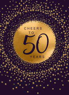 Verjaardagskaart leeftijden Man vrouw Cheers to 50 years