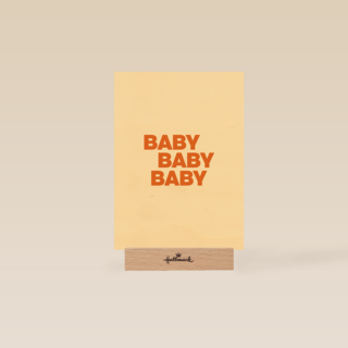 And C Baby Baby Baby kaart oranje