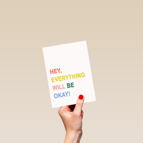 Sterktekaart everything will be ok Engels