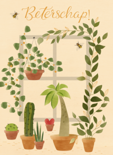 Beterschap kaart planten en bijtjes