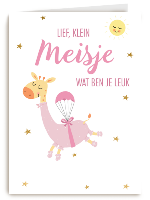 Kaart Hallmark | Geboorte Felicitatie | Geboorte Dochter Lief Klein Meisje Wat Ben Je Leuk